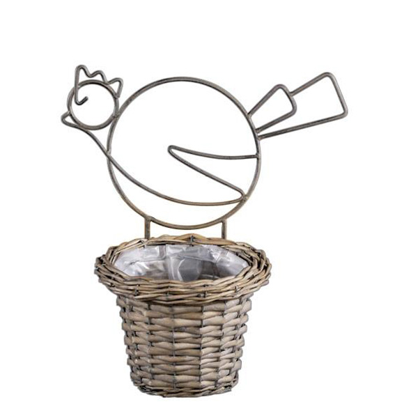 Metall Wand Pflanzkorb Halbrund – Hängekorb 53x35x16 Cm Für Balkon, Garten, Zaun