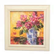 Kleines Bild Wandbild Blumen gerahmt 22cm