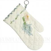 Clayre & Eef Ofenhandschuh Handschuh Lavendel Baumwolle