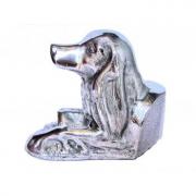 Buchstütze Spaniel Hund Aluminium Alu silber 16cm