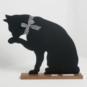 Tafel Kreidetafel Katze Landhaus Memoboard Dekotafel