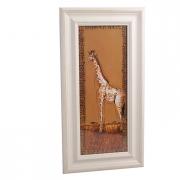 Wandbild / Kunstdruck Afrika Giraffe gerahmt 62x32cm