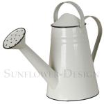 Clayre & Eef Gie�kanne Metall Emaille wei�