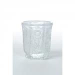 Teelichthalter Votivkerzenhalter Glas Relief 8cm
