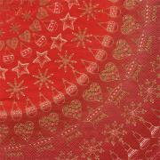 IHR Servietten Lunch 33x33cm Boda Christmas red gold