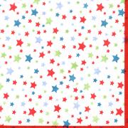 IHR Servietten Lunch 33x33cm Multi Star white
