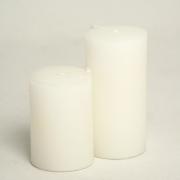 D�nische Kerze Stumpenkerze Zylinderkerze wei� 7,5cm