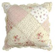 Clayre & Eef Kissenh�lle Dekokissen Rosen Patchwork 50x50cm
