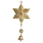 Baumschmuck Dekoh�nger Stern Metall creme-gold