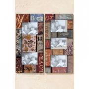 Bilderrahmen Holz 2-fach Vintage 20x40cm