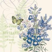 Ambiente Servietten Lunch 33x33cm Blumen blau