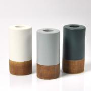 Kerzenhalter a. Keramik f. Stabkerzen blau 10cm