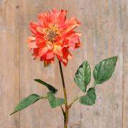 Dahlie Kunstblume Seidenblume Premium kupfer rot 34cm