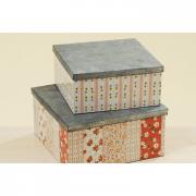 Aufbewahrungsbox Box Zink Blumenmotiv