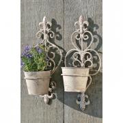 Blumentopfhalter a. Eisen Wand-Pflanztopf Landhaus