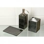 Schale Seifenschale Speckstein Ablage grau