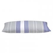 pad Kissen m. F�llung Baumwolle NIC marine-grau 30x70cm