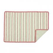 Clayre & Eef Stofftischset Tischset rot-gr�n-creme 33x48cm