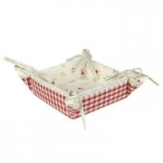 Clayre & Eef Brotkorb Streubl�mchen rot-wei� kariert Baumwolle