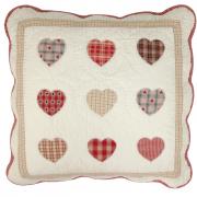 Clayre & Eef Kissenh�lle Deko-Kissen Herz Patchwork 50x50cm