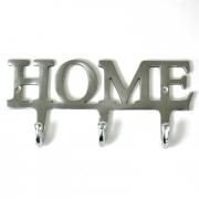 Schl�sselbrett Hakenleiste Metall Home silber