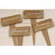 Gartenstecker Schild Rosengarten aus Holz