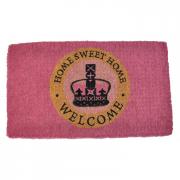 Kokosmatte Fu�matte Sweet Home Welcome pink
