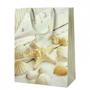 Geschenktasche Maritim Pr�senttasche Muschel Boot 33cm