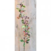 Beerenzweig Kunstblume Heckenrose burgund 86cm