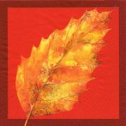 IHR Servietten Cocktail 25x25cm Autumn Solitaire rot