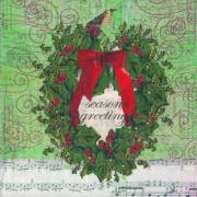 IHR Servietten Cocktail 25x25cm Christmas Carol
