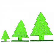 R�der Colored Christmas Tanne aus Glas gr�n mittel