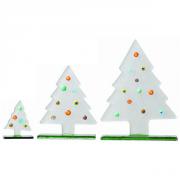 R�der Colored Christmas Tanne aus Glas wei� mittel