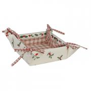 Clayre & Eef Brotkorb Weihnachten Ilex Karo rot gr�n SC47