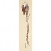 Dekohänger Herz aus Holz mit Bändern 80cm