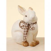 Hase Dekofigur Osterhase Terrakotta creme 14cm