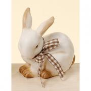 Hase Dekofigur Osterhase Terrakotta creme 14cm