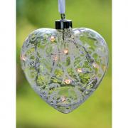 Dekoh�nger Herz a. Glas m. Lichterkette