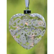 Dekoh�nger Herz a. Glas m. Lichterkette