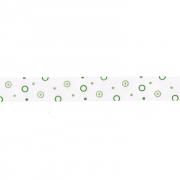 Geschenkband Band wei� gr�n Kreise 10m