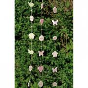 Girlande Dekoh�nger aus Holz Schmetterling lila Willkommen 110cm