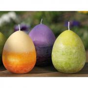 Eikerze Kerze durchgef�rbt Rustik Ostern gr�n 11cm