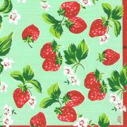 IHR Servietten Lunch 33x33cm Erdbeeren