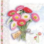 Ambiente Servietten Lunch 33x33cm Bellis Perrenis blue