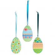 Anh�nger Set Ei a. Holz Osterei Dekoh�nger 3tlg.