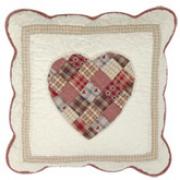 Clayre & Eef Kissenh�lle Deko-Kissen Herz Patchwork 40x40cm BILD