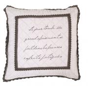 Clayre & Eef Kissenh�lle Deko-Kissen Schrift Stickerei 50x50cm