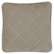 Clayre & Eef Kissenh�lle Kissen gesteppt schlamm braun 40x40cm