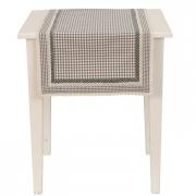 Clayre & Eef Tischl�ufer Flower Basket grau Vichykaro 140cm