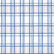IHR Servietten Lunch 33x33cm Karo blau - wei�